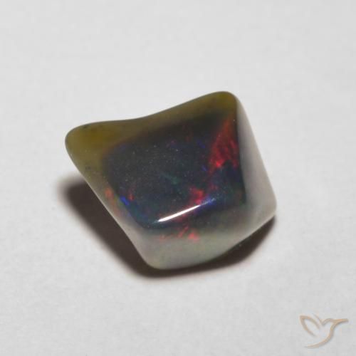 0.90ct Naturel Multicolore Opale, Fantaisie, Translucide