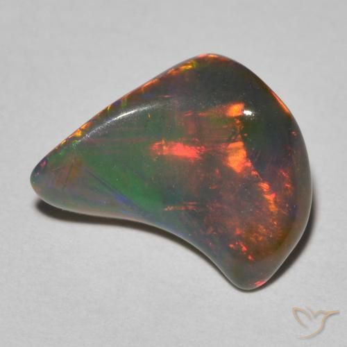 2.21ct Naturel Multicolore Opale, Fantaisie, Translucide