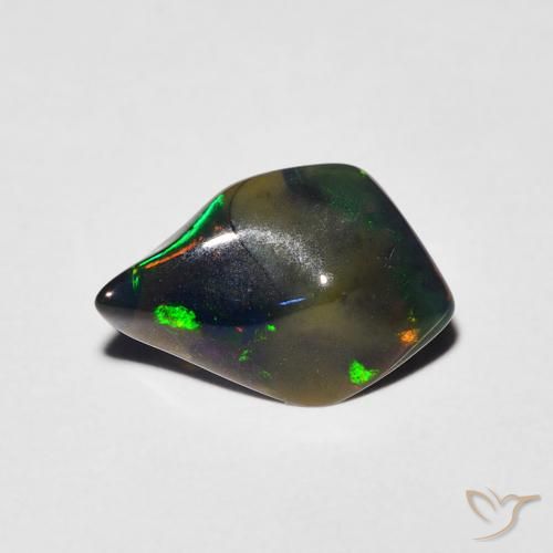 0.91ct Naturel Multicolore Opale, Fantaisie, Translucide