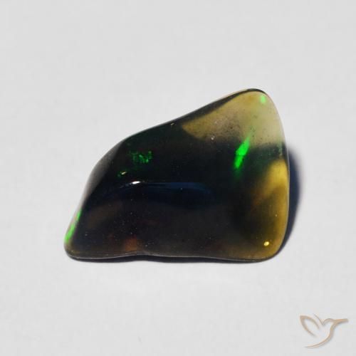 Pierre précieuse opale de 0,7 carats, Opale certifiée en vrac d'Ethiopie, Gemme naturelle, 10,7 x 7,4 mm, Photo A