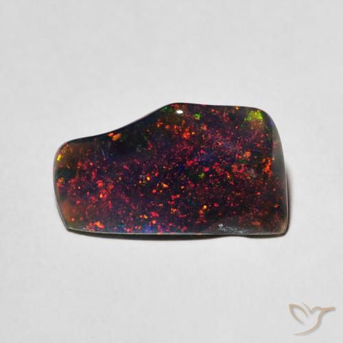 Pierre précieuse opale de 1,02 carats, Opale certifiée en vrac d'Ethiopie, Gemme naturelle, 12,1 x 6,8 mm, Photo A
