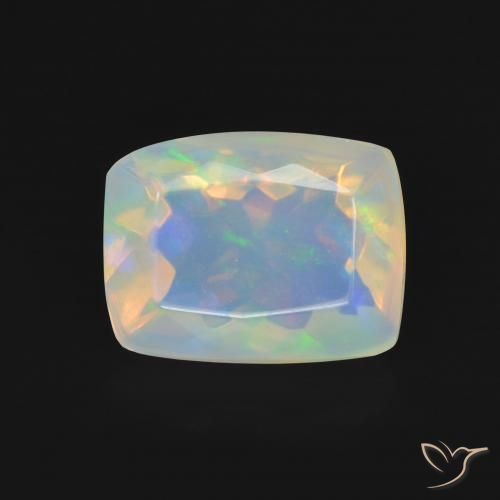 1.54ct Naturel Multicolore Opale, Coussin, Transparent