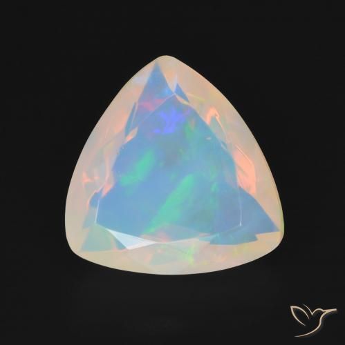 2.98ct Naturel Multicolore Opale, Trillion, Transparent
