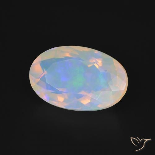 Opale Multicolore naturelle ovale, 3.34 ct, Transparent