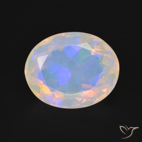 4.02ct Naturel Multicolore Opale, ovale, Transparent, Photo A