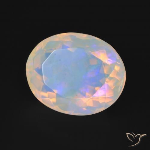 Opale Multicolore naturelle ovale, 4.02 ct, Transparent
