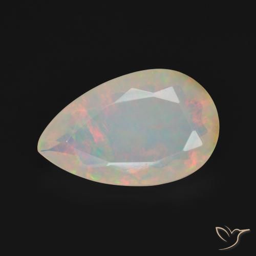 3.50ct Naturel Multicolore Opale, En forme de poire, Transparent