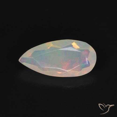 0.76ct Naturel Multicolore Opale, En forme de poire, Transparent