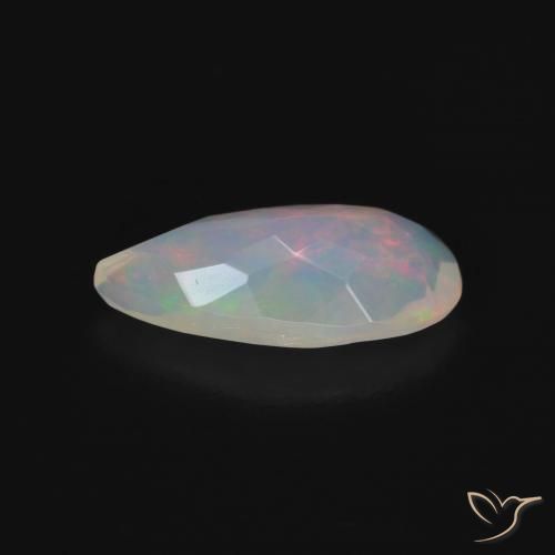Opale Multicolore naturelle En forme de poire, 0.76 ct, Transparent