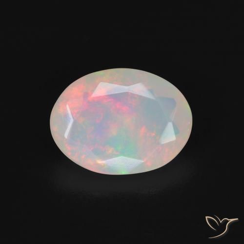 1.42ct Naturel Multicolore Opale, ovale, Transparent, Photo A