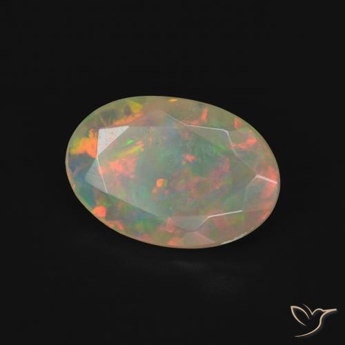 Opale Multicolore naturelle ovale, 1.73 ct, Transparent