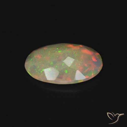 Opale Multicolore naturelle ovale, 1.73 ct, Transparent