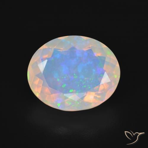 4.32ct Naturel Multicolore Opale, ovale, Transparent
