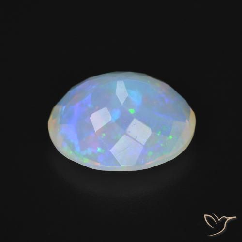 Opale Multicolore naturelle ovale, 4.32 ct, Transparent