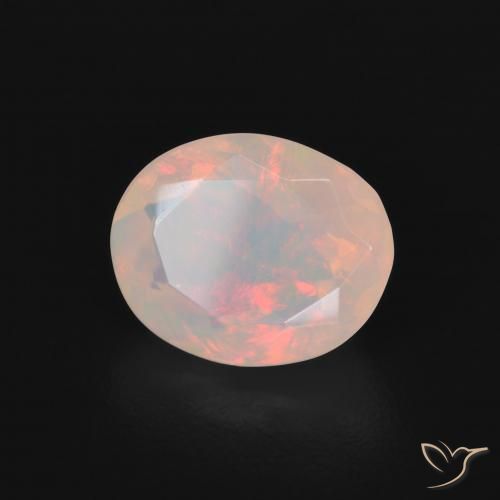 Opale Multicolore naturelle ovale, 1.20 ct, Transparent