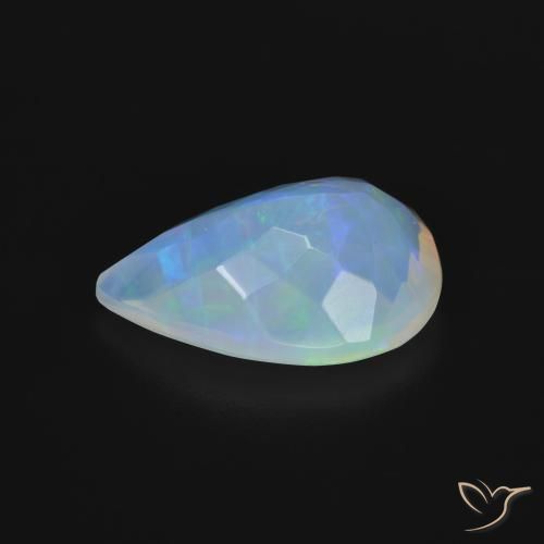 Opale Multicolore naturelle En forme de poire, 3.01 ct, Transparent