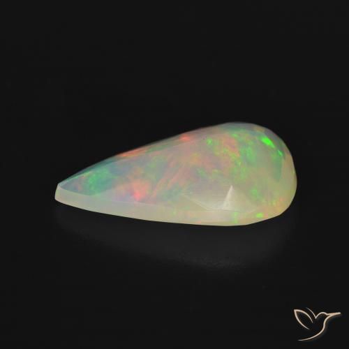 Opale Multicolore naturelle En forme de poire, 2.50 ct, Transparent