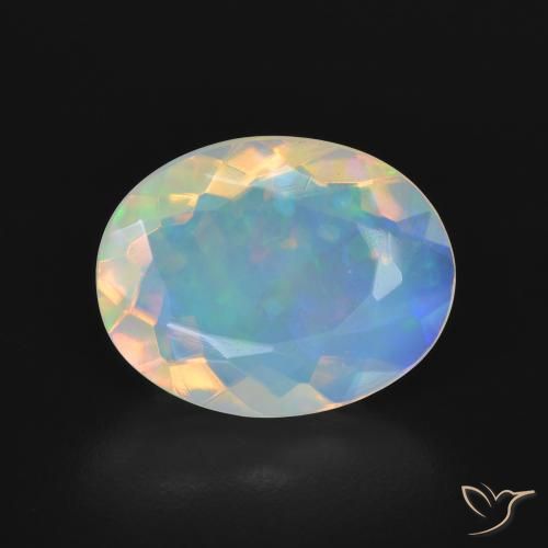 2.76ct Naturel Multicolore Opale, ovale, Transparent, Photo A
