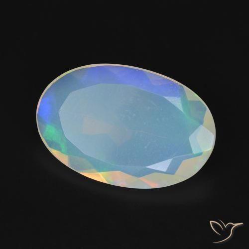Opale Multicolore naturelle ovale, 3.40 ct, Transparent
