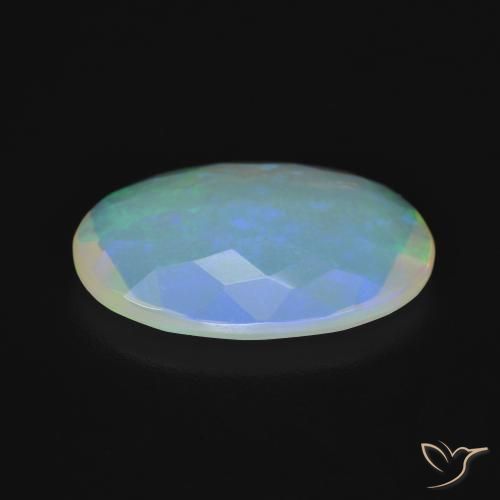 Opale Multicolore naturelle ovale, 3.40 ct, Transparent