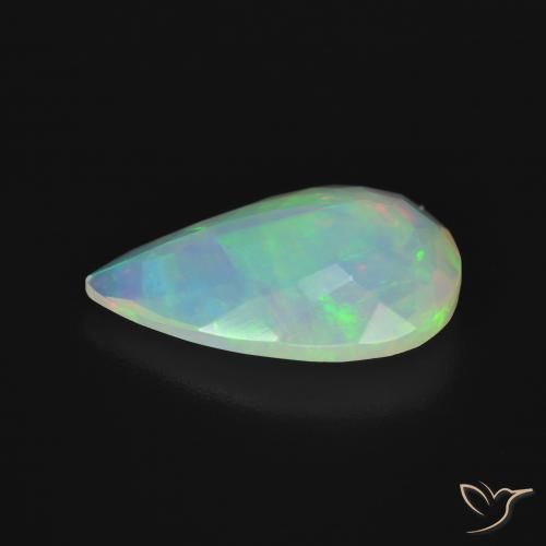 Opale Multicolore naturelle En forme de poire, 2.54 ct, Transparent