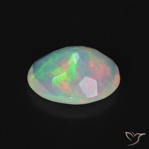 Opale Multicolore naturelle ovale, 1.87 ct, Transparent