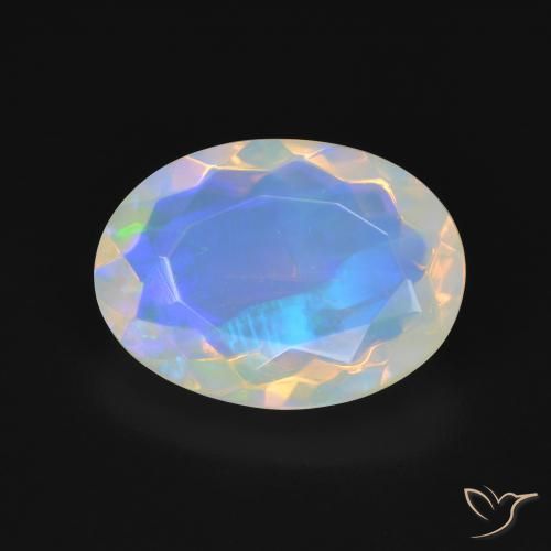 4.41ct Naturel Multicolore Opale, ovale, Transparent