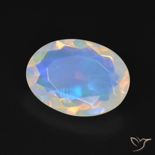 Opale Multicolore naturelle ovale, 4.41 ct, Transparent