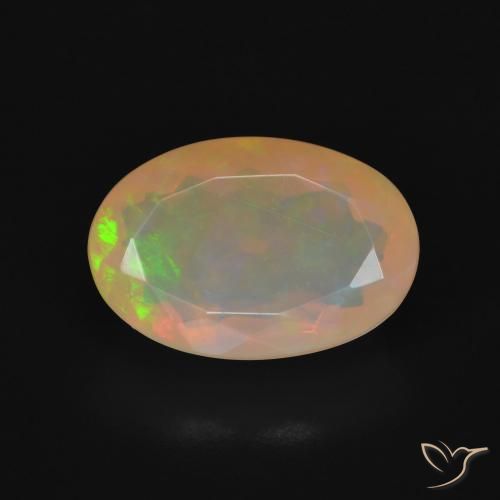 3.78ct Naturel Multicolore Opale, ovale, Transparent