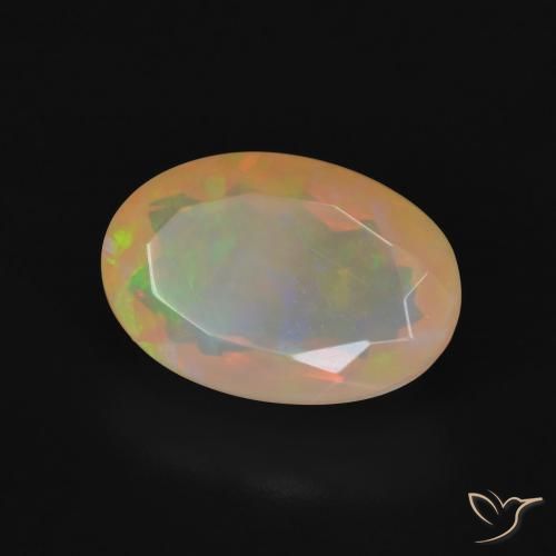 Opale Multicolore naturelle ovale, 3.78 ct, Transparent