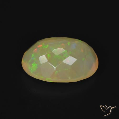 Opale Multicolore naturelle ovale, 3.78 ct, Transparent