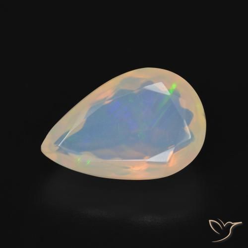 5.50ct Naturel Multicolore Opale, En forme de poire, Transparent