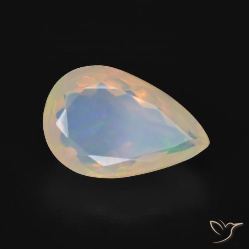 Opale Multicolore naturelle En forme de poire, 5.50 ct, Transparent