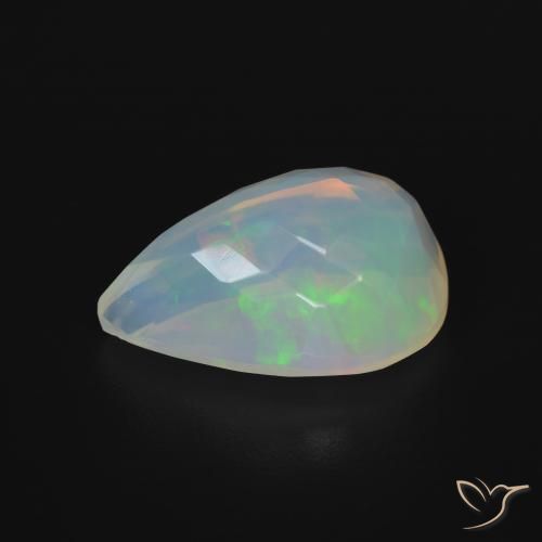 Opale Multicolore naturelle En forme de poire, 5.50 ct, Transparent