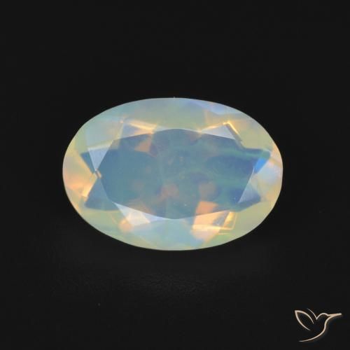 1.21ct Naturel Multicolore Opale, ovale, Transparent, Photo A