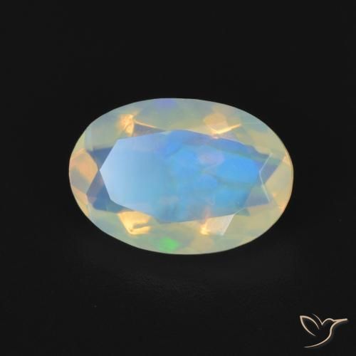 Opale Multicolore naturelle ovale, 1.21 ct, Transparent