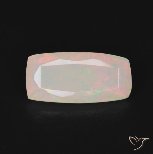 1.25ct Naturel Multicolore Opale, Coussin, Transparent