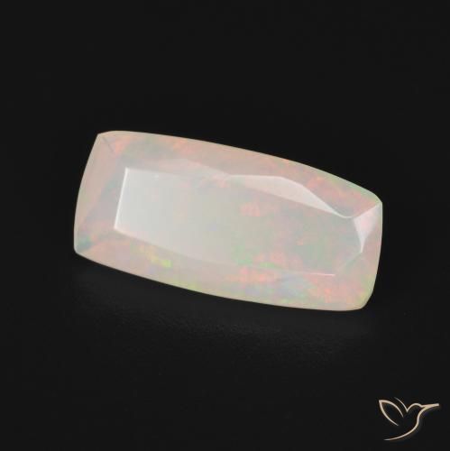 Opale Multicolore naturelle Coussin, 1.25 ct, Transparent