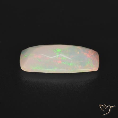 Opale Multicolore naturelle Coussin, 1.25 ct, Transparent
