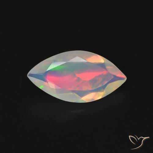 1.31ct Naturel Multicolore Opale, Marquise, Transparent, Photo A