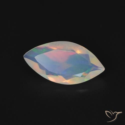Opale Multicolore naturelle Marquise, 1.31 ct, Transparent