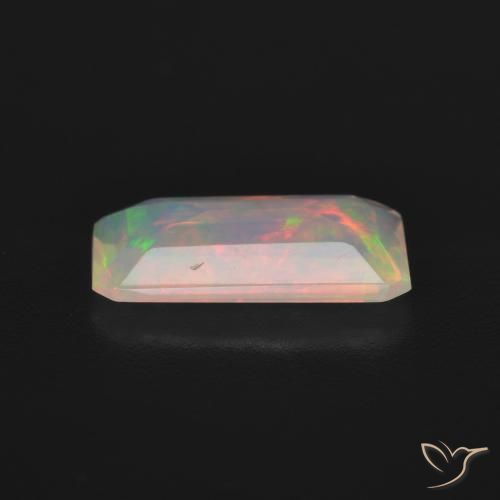 Opale Multicolore naturelle Octogone / coupe Émeraude, 1.06 ct, Transparent