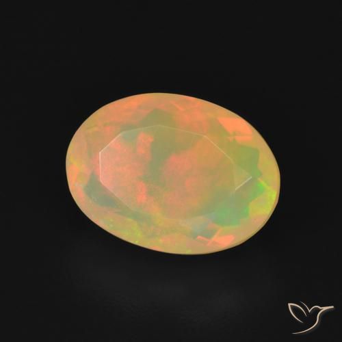 Opale Multicolore naturelle ovale, 1.70 ct, Transparent