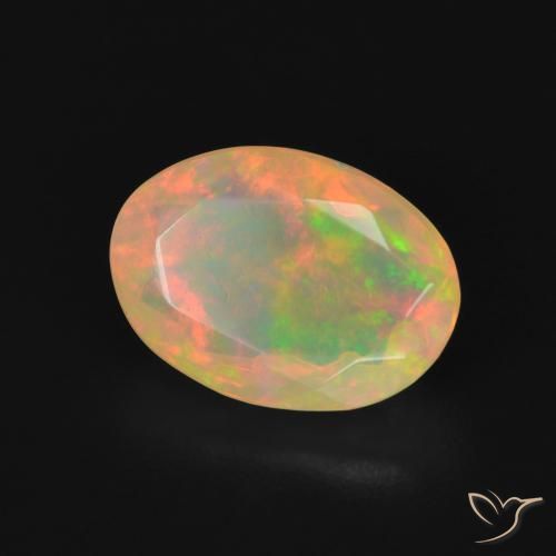 Opale Multicolore naturelle ovale, 1.75 ct, Transparent