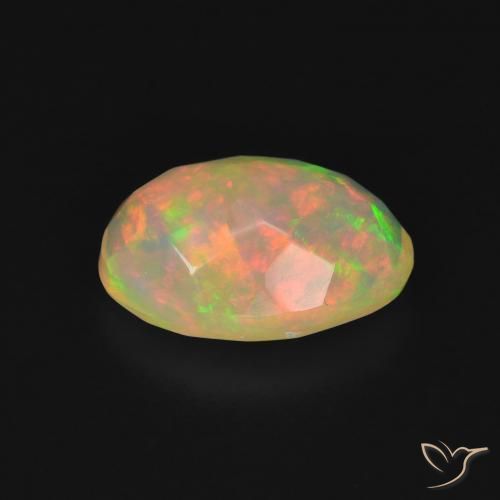 Opale Multicolore naturelle ovale, 1.75 ct, Transparent