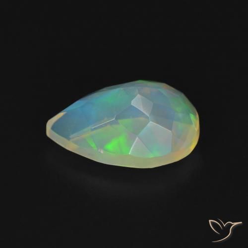 Opale Multicolore naturelle En forme de poire, 1.43 ct, Transparent