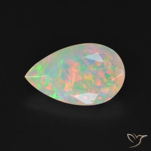 2.31ct Naturel Multicolore Opale, En forme de poire, Transparent, Photo A