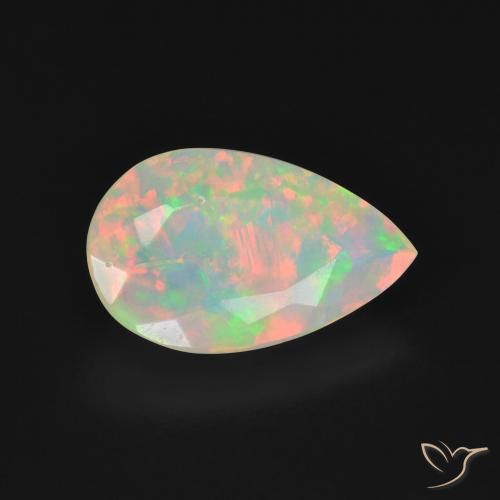 Opale Multicolore naturelle En forme de poire, 2.31 ct, Transparent