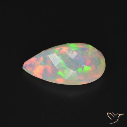 Opale Multicolore naturelle En forme de poire, 2.31 ct, Transparent