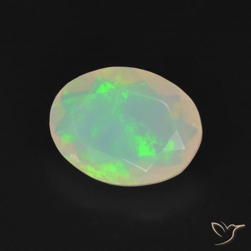 Opale Multicolore naturelle ovale, 1.10 ct, Transparent